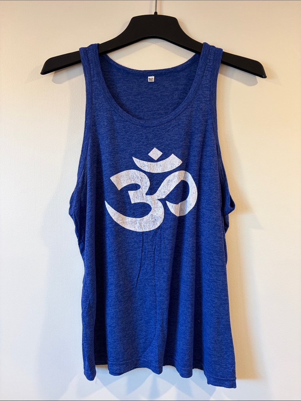 Bali Blue Tank Top with White Om Graphic